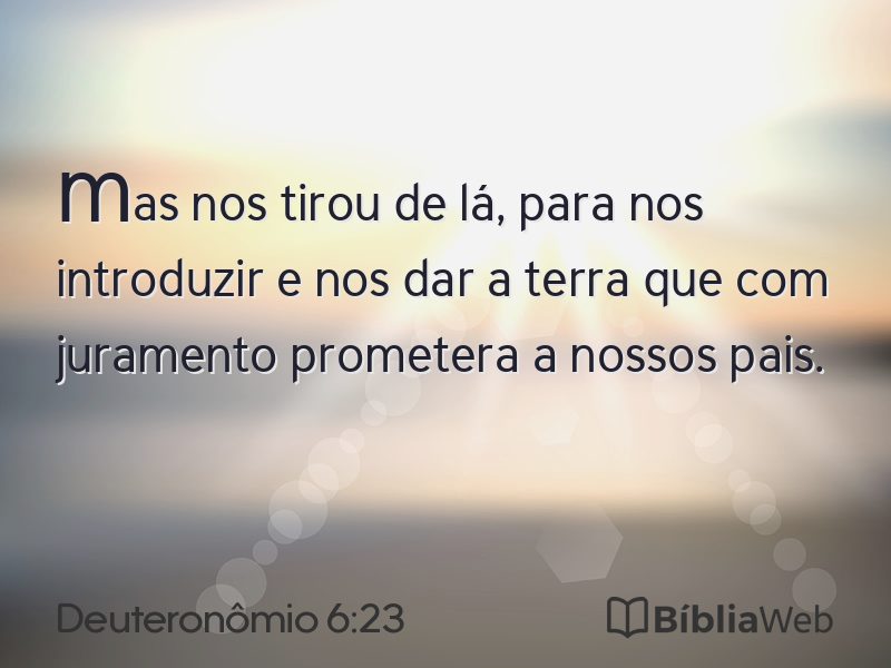 Deuteronômio 6:23 em imagem para compartilhar