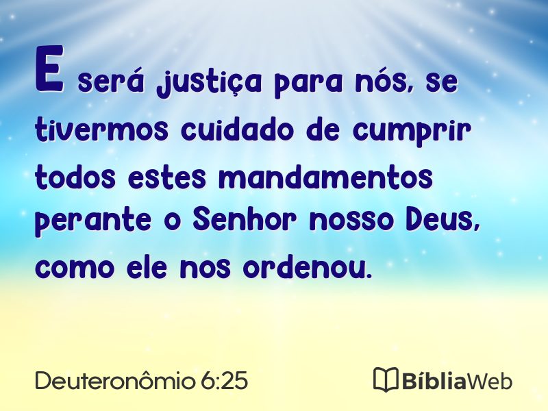 Deuteronômio 6:25 em imagem para compartilhar