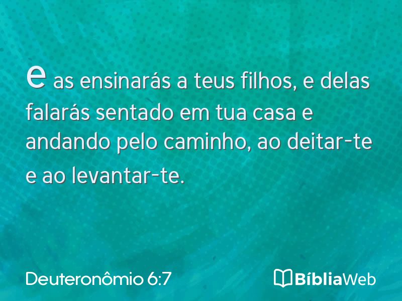 Deuteronômio 6:7 em imagem para compartilhar