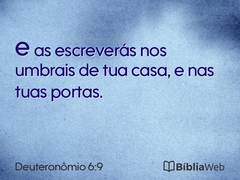 Deuteronômio 6:9 em imagem para compartilhar