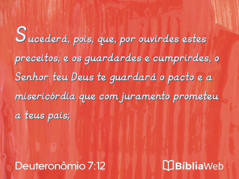 Deuteronômio 7:12 em imagem para compartilhar