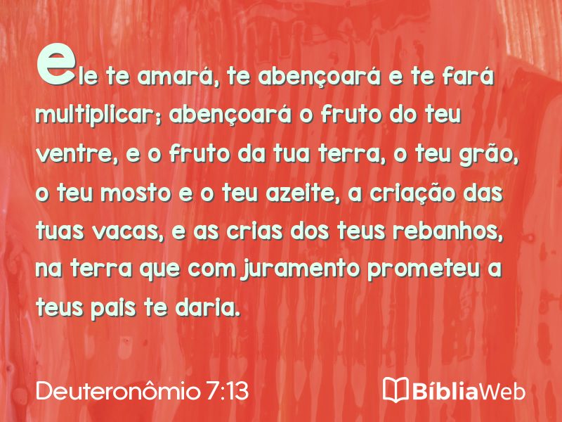 Deuteronômio 7:13 em imagem para compartilhar