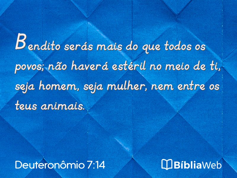 Deuteronômio 7:14 em imagem para compartilhar