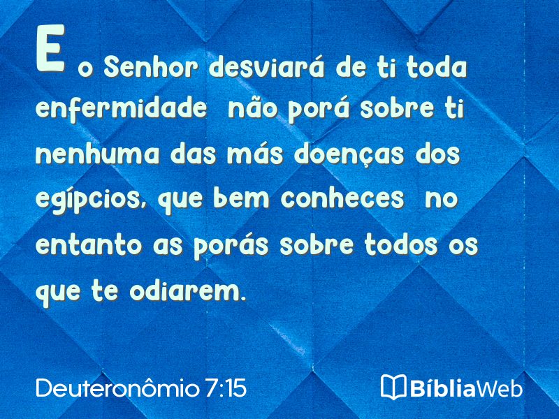 Deuteronômio 7:15 em imagem para compartilhar
