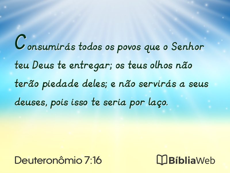 Deuteronômio 7:16 em imagem para compartilhar