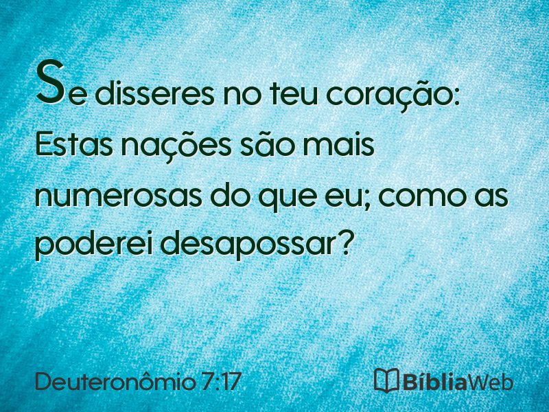 Deuteronômio 7:17 em imagem para compartilhar