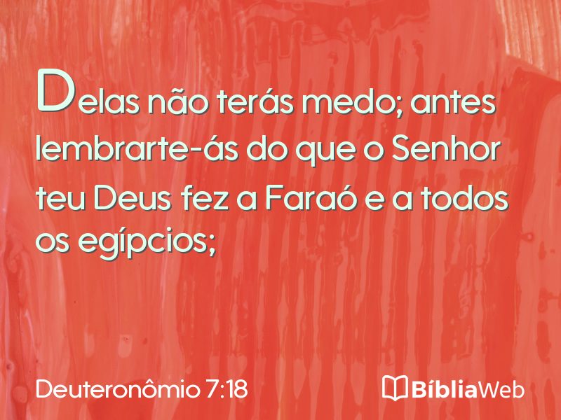 Deuteronômio 7:18 em imagem para compartilhar