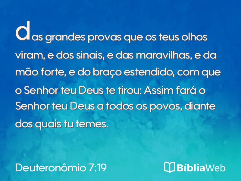 Deuteronômio 7:19 em imagem para compartilhar