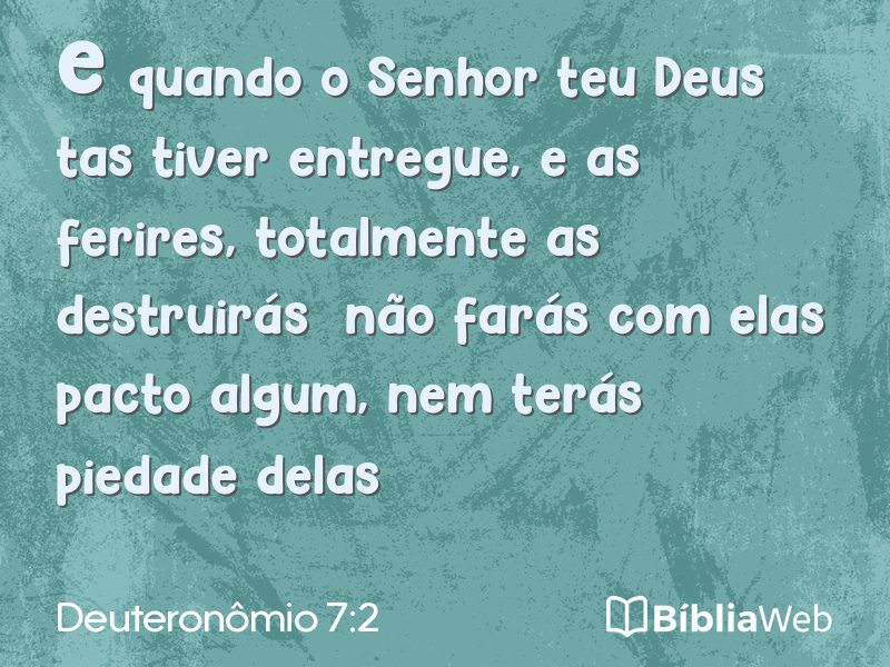 Deuteronômio 7:2 em imagem para compartilhar