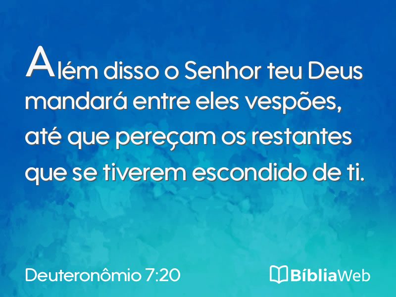 Deuteronômio 7:20 em imagem para compartilhar