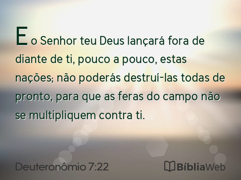 Deuteronômio 7:22 em imagem para compartilhar