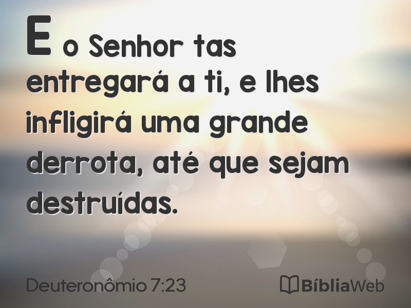 Deuteronômio 7:23 em imagem para compartilhar