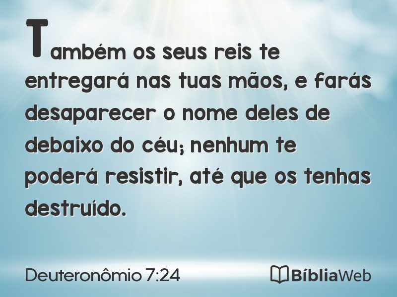 Deuteronômio 7:24 em imagem para compartilhar
