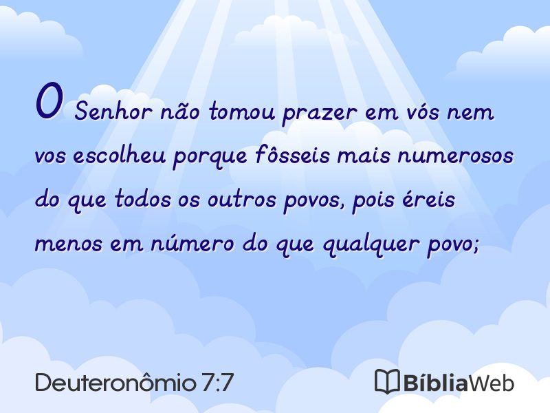 Deuteronômio 7:7 em imagem para compartilhar