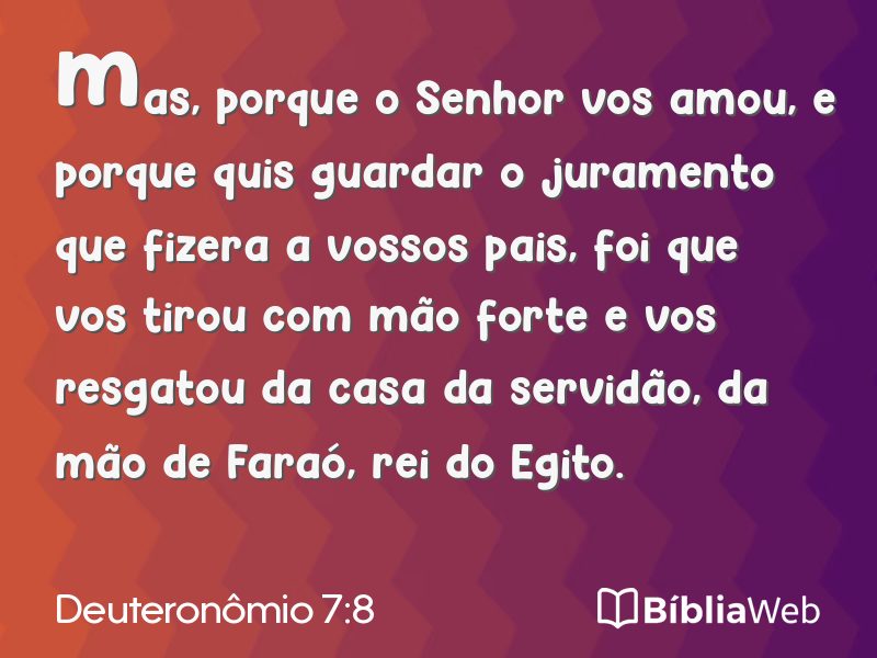 Deuteronômio 7:8 em imagem para compartilhar