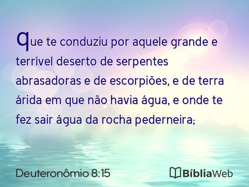 Deuteronômio 8:15 em imagem para compartilhar