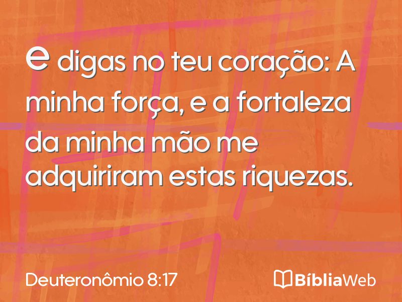 Deuteronômio 8:17 em imagem para compartilhar
