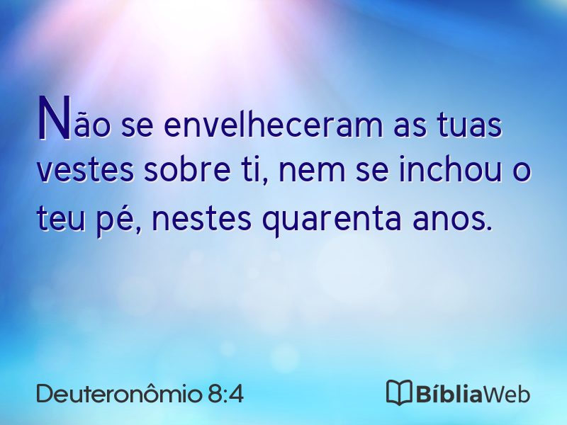 Deuteronômio 8:4 em imagem para compartilhar