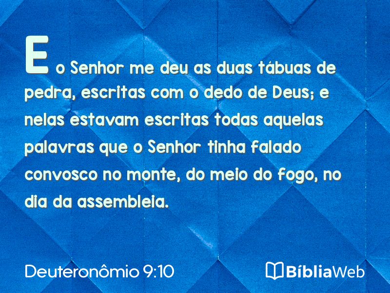 Deuteronômio 9:10 em imagem para compartilhar