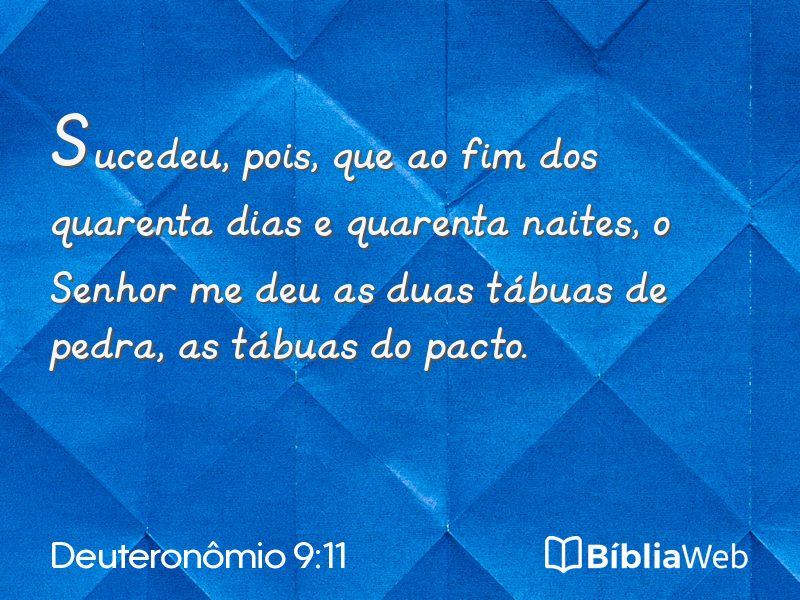 Deuteronômio 9:11 em imagem para compartilhar