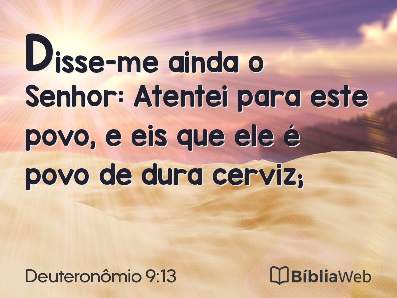 Deuteronômio 9:13 em imagem para compartilhar
