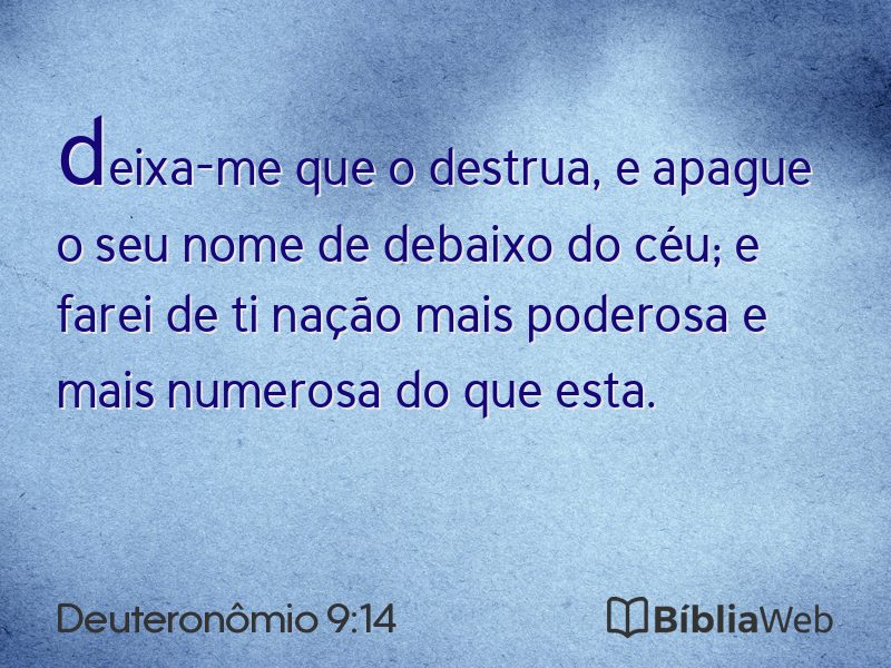Deuteronômio 9:14 em imagem para compartilhar