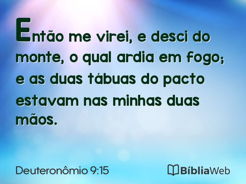 Deuteronômio 9:15 em imagem para compartilhar