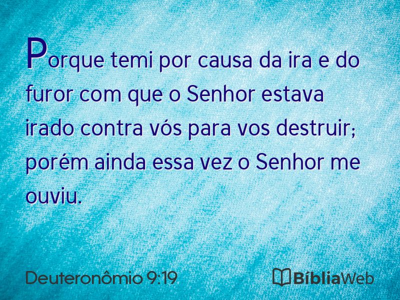 Deuteronômio 9:19 em imagem para compartilhar
