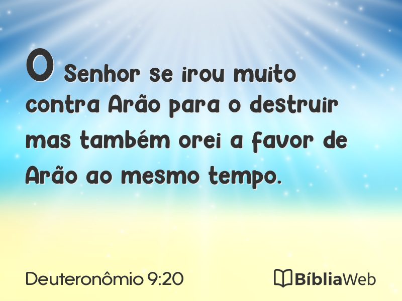 Deuteronômio 9:20 em imagem para compartilhar