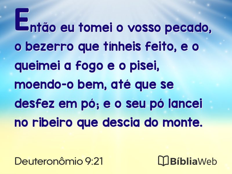 Deuteronômio 9:21 em imagem para compartilhar