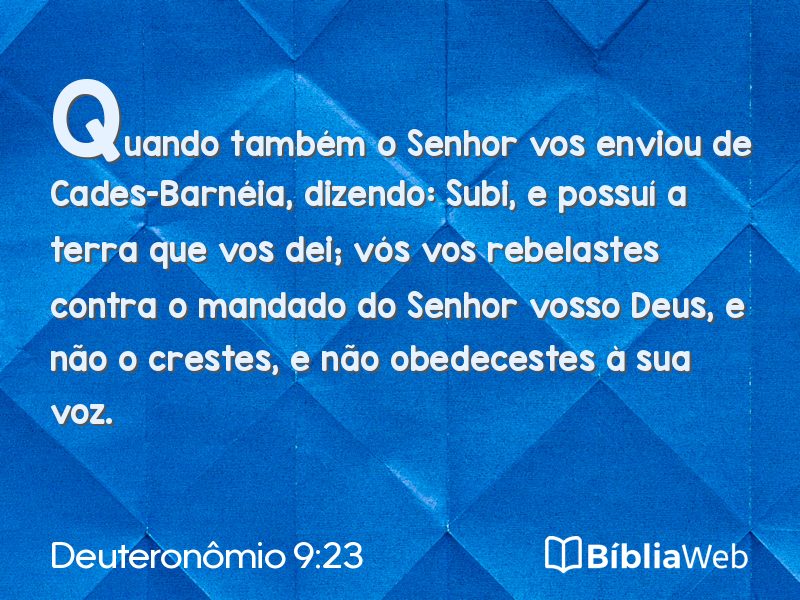 Deuteronômio 9:23 em imagem para compartilhar