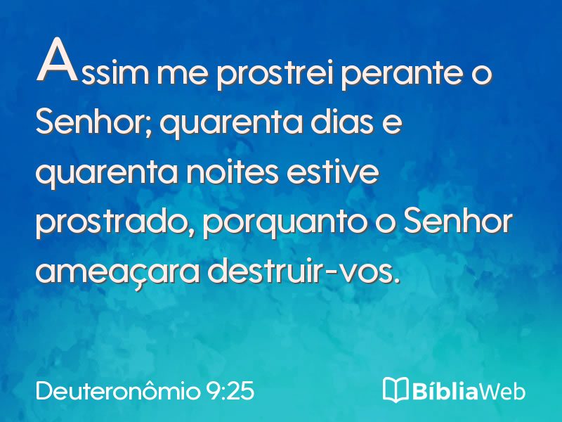 Deuteronômio 9:25 em imagem para compartilhar