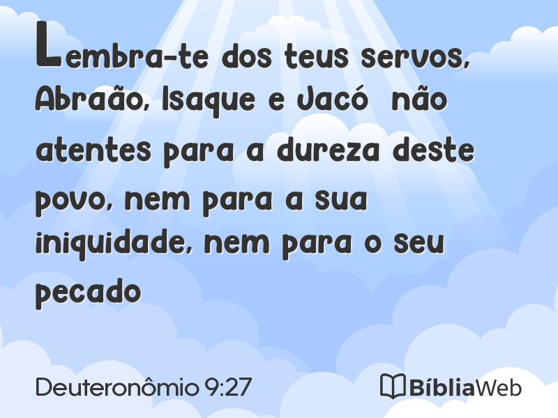 Deuteronômio 9:27 em imagem para compartilhar