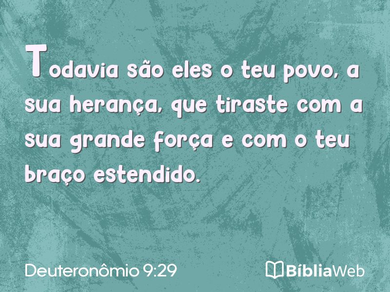 Deuteronômio 9:29 em imagem para compartilhar
