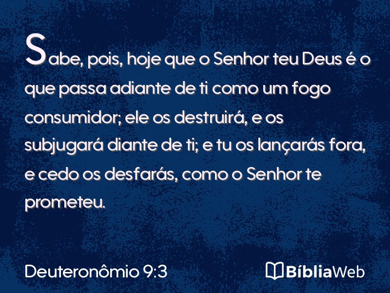 Deuteronômio 9:3 em imagem para compartilhar