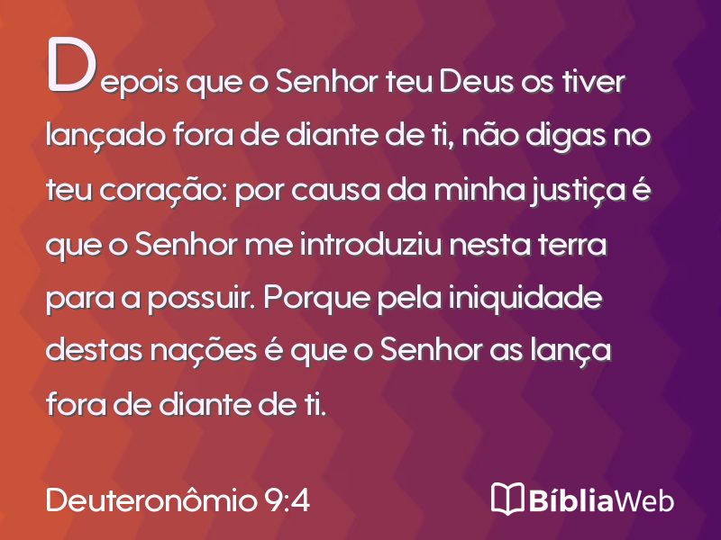 Deuteronômio 9:4 em imagem para compartilhar