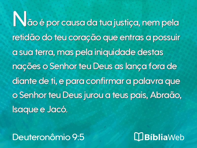 Deuteronômio 9:5 em imagem para compartilhar