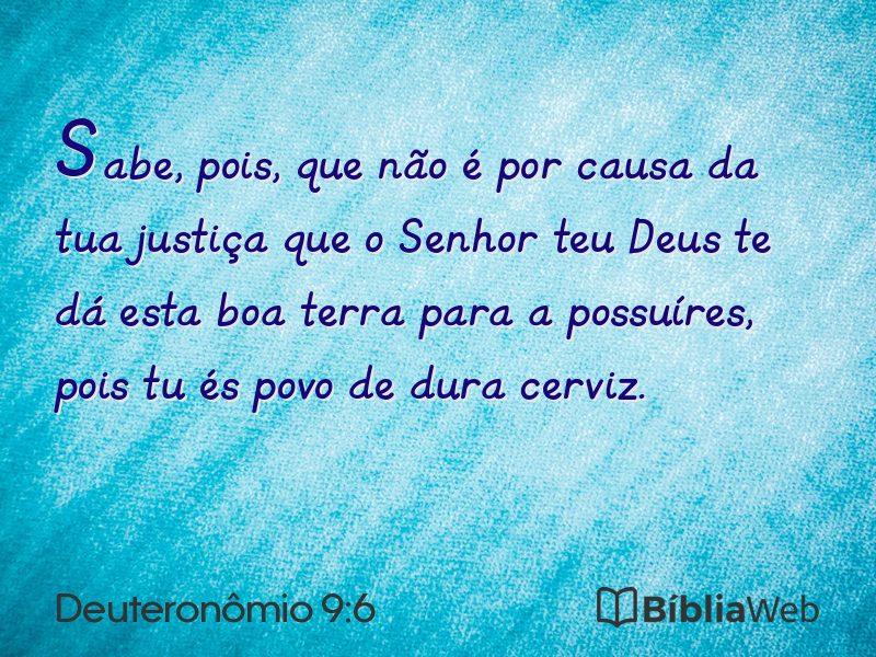 Deuteronômio 9:6 em imagem para compartilhar