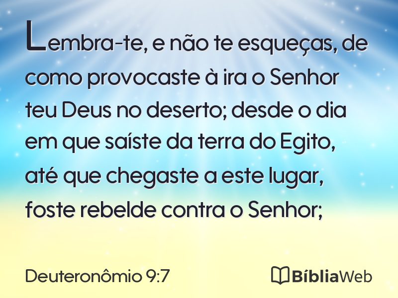 Deuteronômio 9:7 em imagem para compartilhar