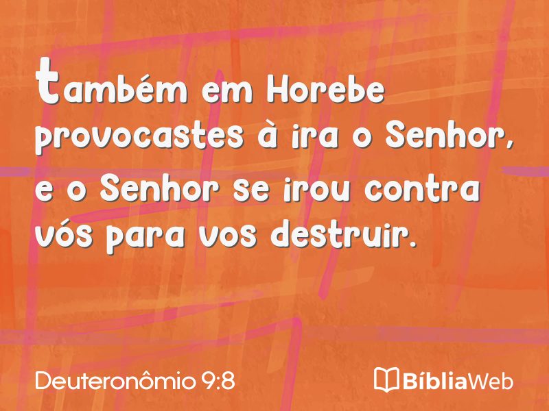 Deuteronômio 9:8 em imagem para compartilhar
