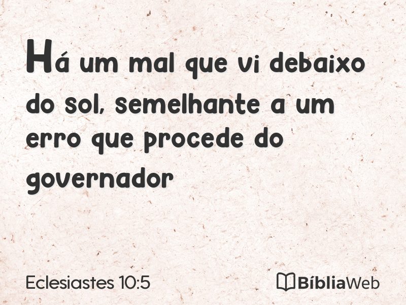 Eclesiastes 10:5 em imagem para compartilhar