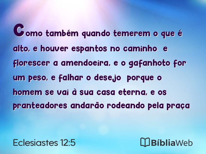 Eclesiastes 12:5 em imagem para compartilhar