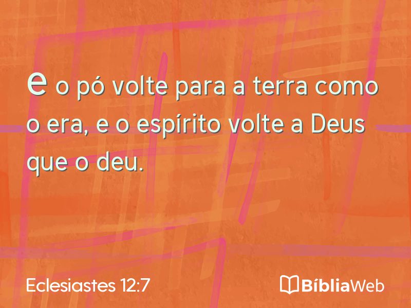 Eclesiastes 12:7 em imagem para compartilhar
