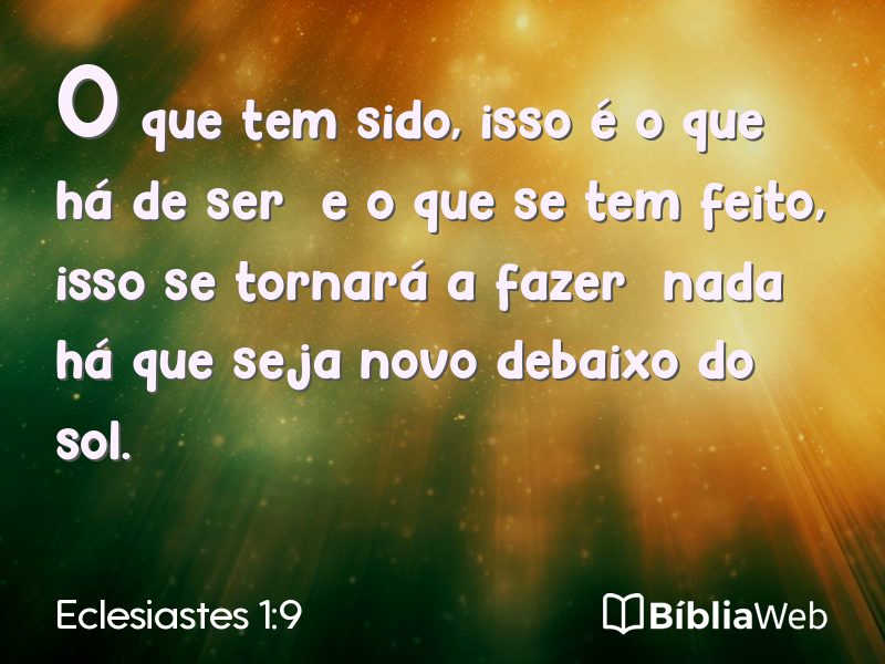 Eclesiastes 1:9 em imagem para compartilhar