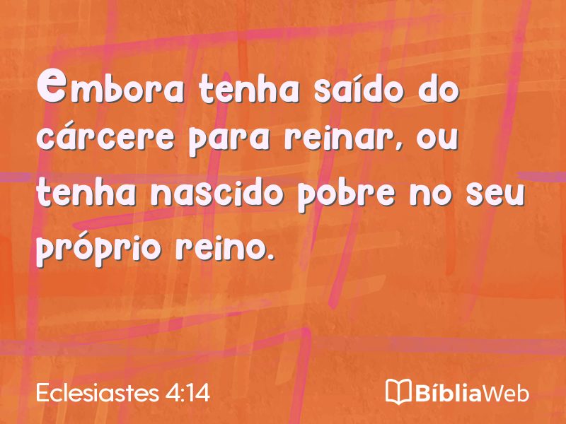 Eclesiastes 4:14 em imagem para compartilhar