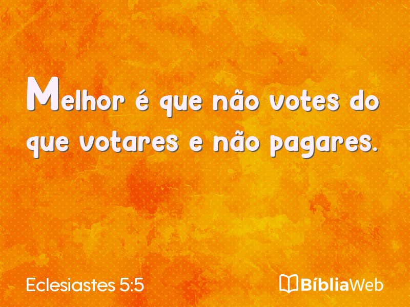 Eclesiastes 5:5 em imagem para compartilhar