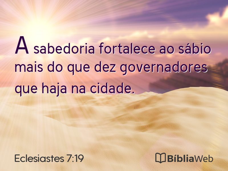 Eclesiastes 7:19 em imagem para compartilhar