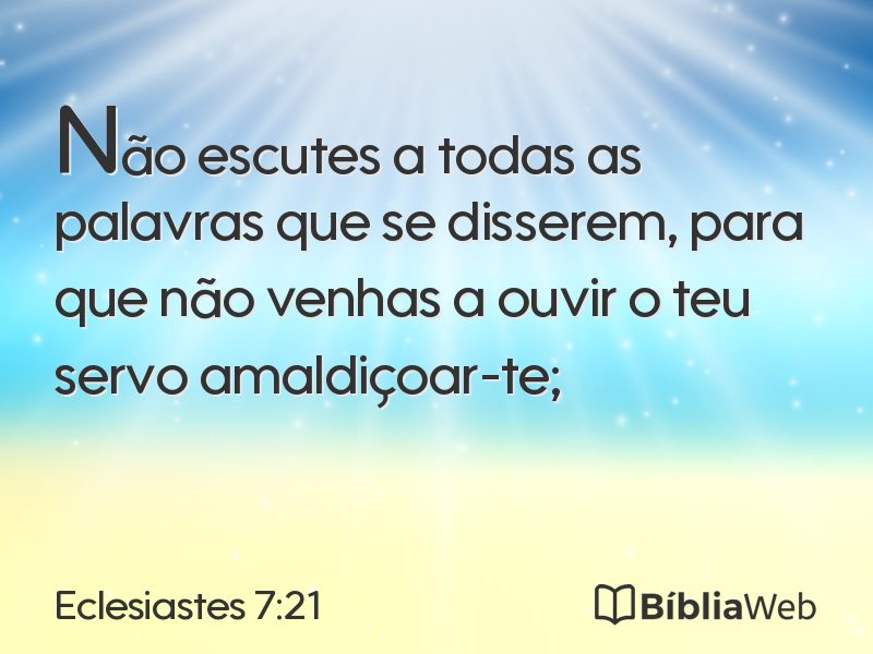 Eclesiastes 7:21 em imagem para compartilhar