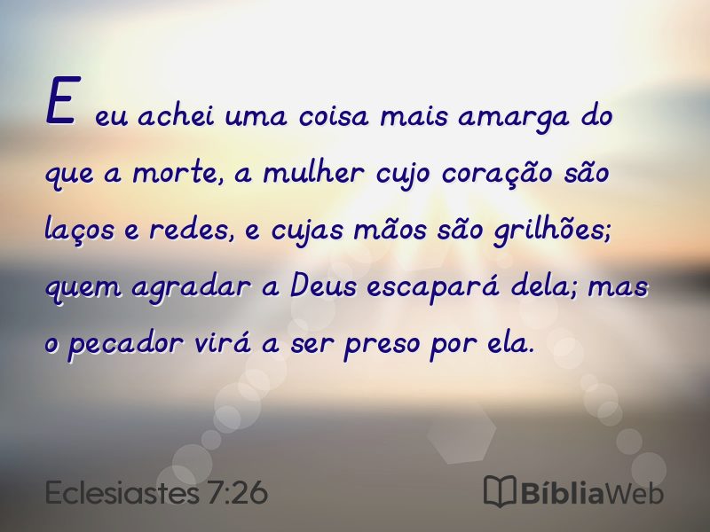 Eclesiastes 7:26 em imagem para compartilhar