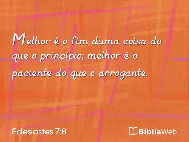 Eclesiastes 7:8 em imagem para compartilhar